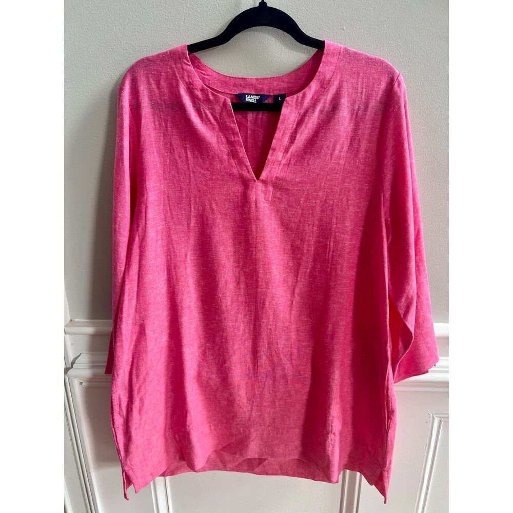 Low Price! Lands’ End Linen Blend Tunic Top – Size Large